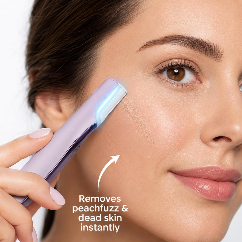 Sonic Dermaplaning Tool with LED Light, Rechargeable Facial Hair Remover E87383