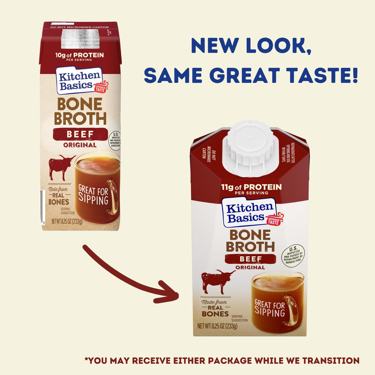 Beef Bone Broth 8.25 oz Carton Pack of 12 K750