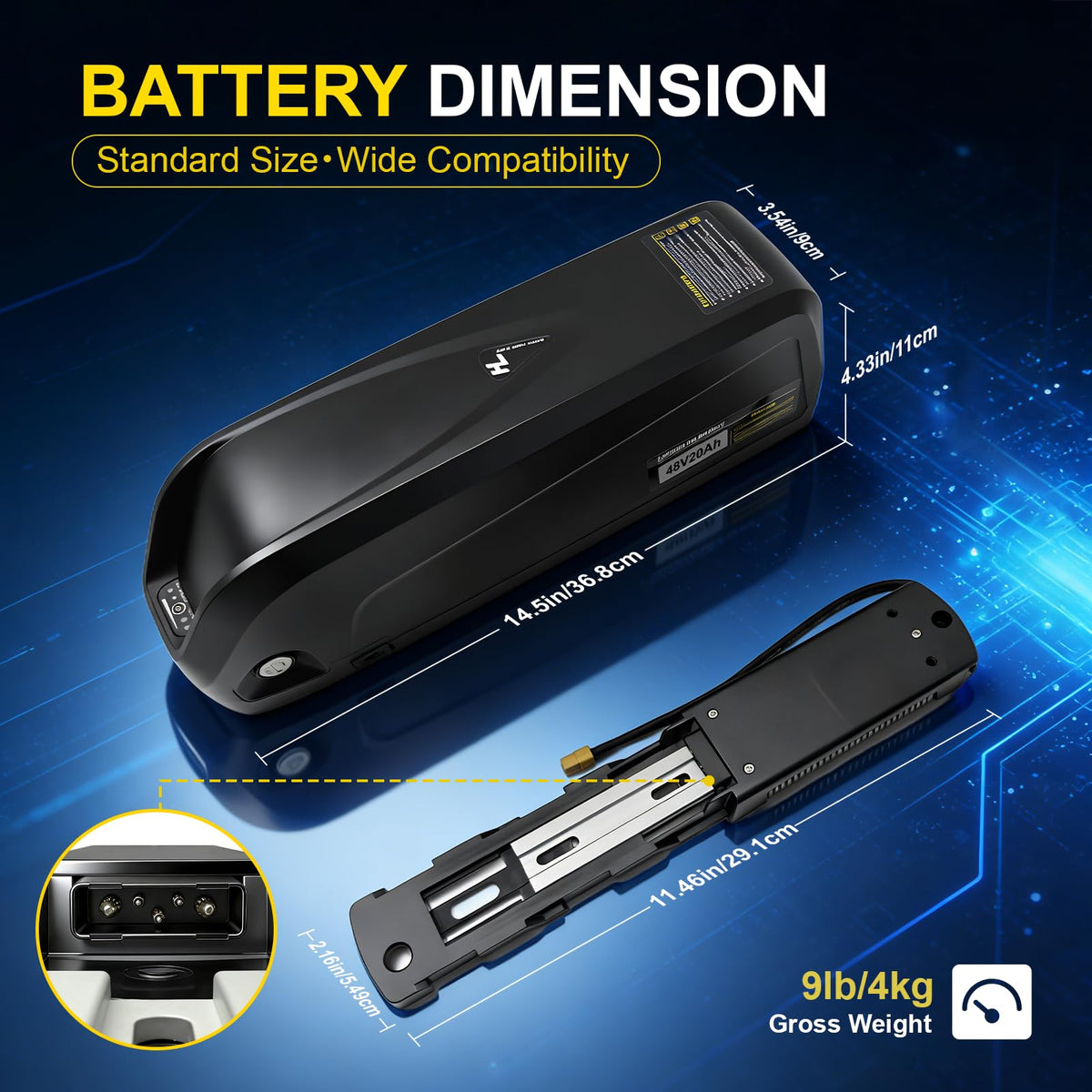 48V 13Ah Lithium Battery with 40A BMS Q1016