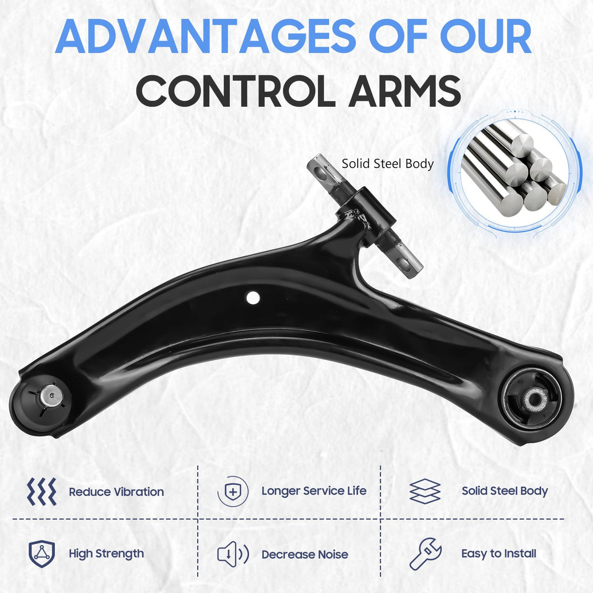 Front Lower Control Arms with Ball Joints Suspension Kit 2pc G307