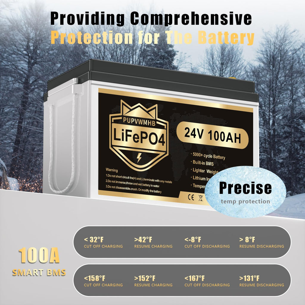 24V 100AH Lifepo4 Battery with 100A BMS Q265