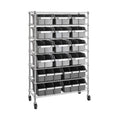 7-Tier 16-Bin Steel Wire Shelving Rack A62967