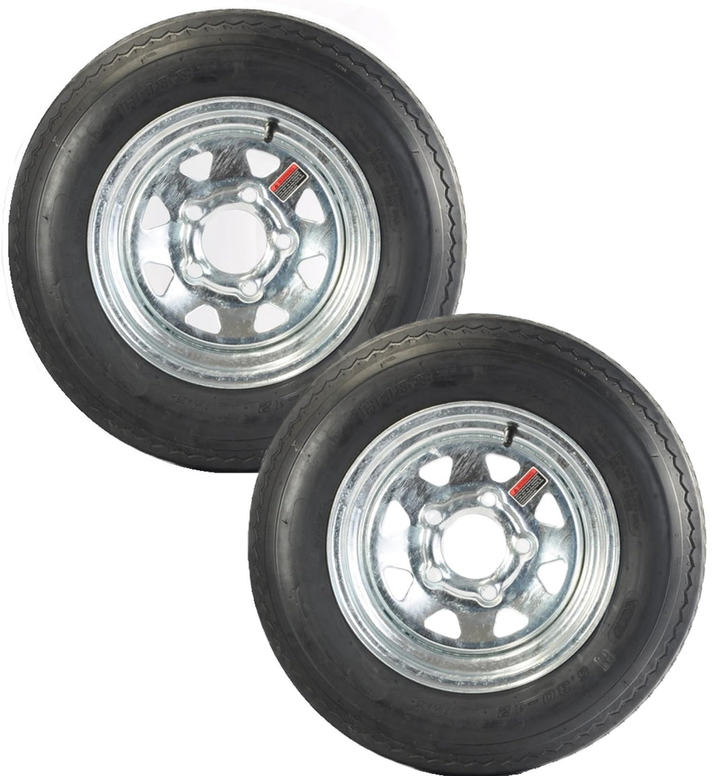 2-Pack 12 Inch Trailer Tire Rim Assembly A7576