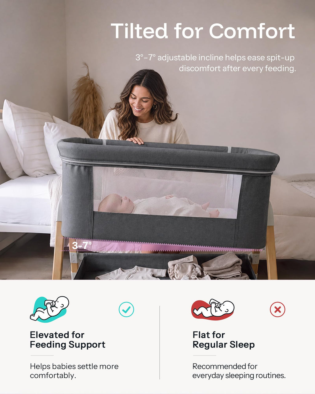 3 in 1 Baby Bassinet with Mattress C151097