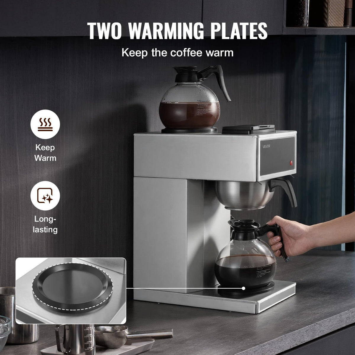 Commercial Drip Coffee Maker 12 Cups V6446