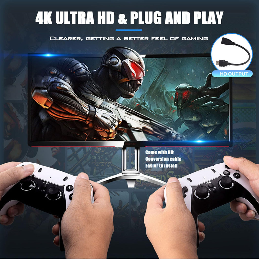 Wireless Retro Game Stick with 20000+ Classic Games, 4K HDMI, Dual 2.4G Controllers, 128GB Y60646