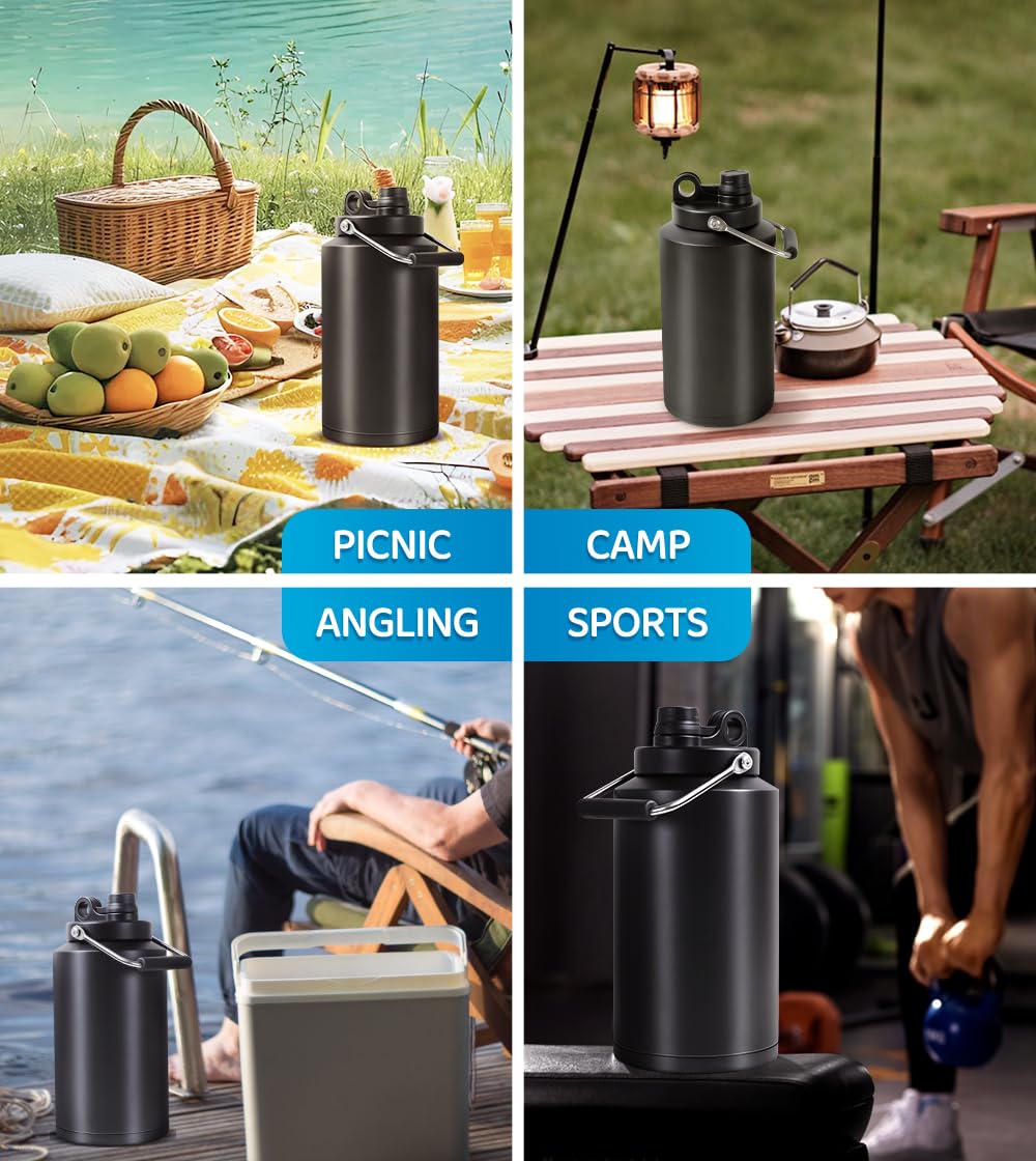 128 oz Stainless Steel Insulated Water Jug A603
