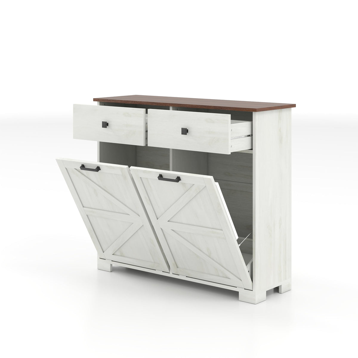 Double Tilt-Out Trash Cabinet for 2x10 Gallon Cans R293