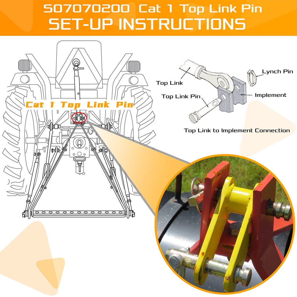 4 Pack 3/4 in Top Link Pin A892074