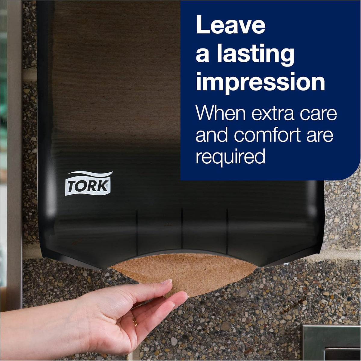 Black Multifold Hand Towel Dispenser with Multifold Hand Towel X59308