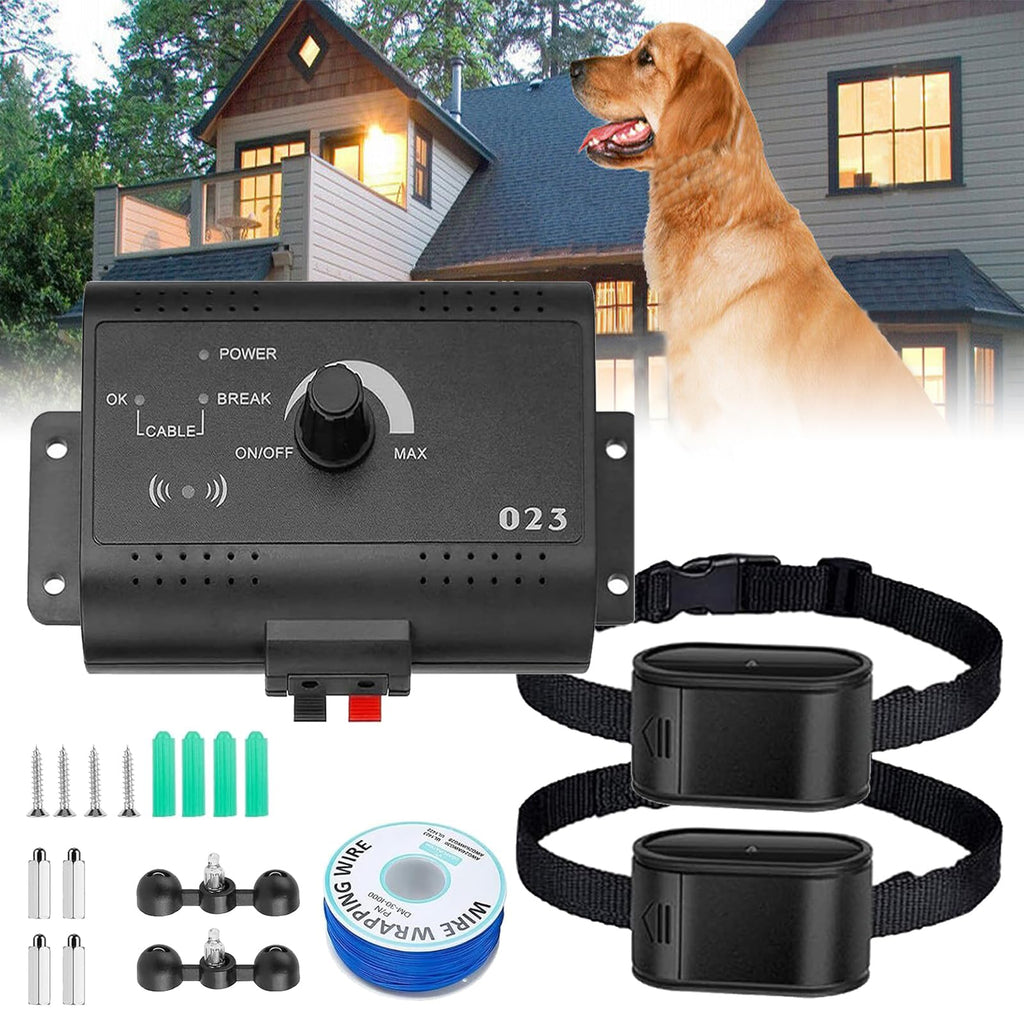 Underground Electric Dog Fence, In-Ground Pet Containment System, Waterproof Training Collar H37945