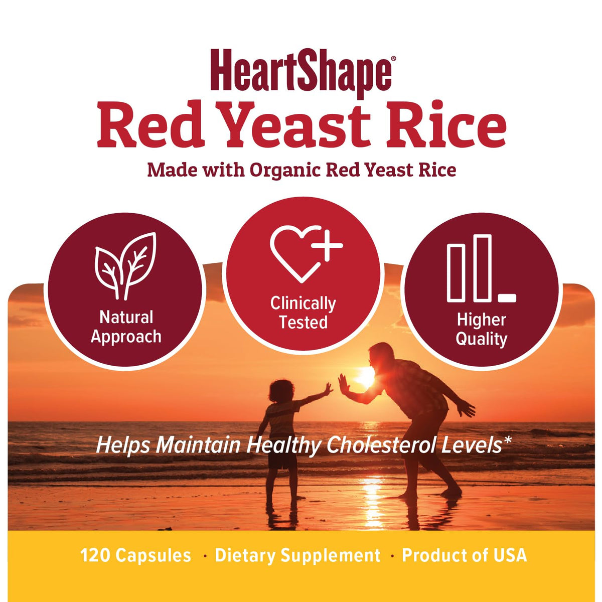 Red Yeast Rice Supplement 1,200 mg Organic Non-GMO 120 Capsules P5432