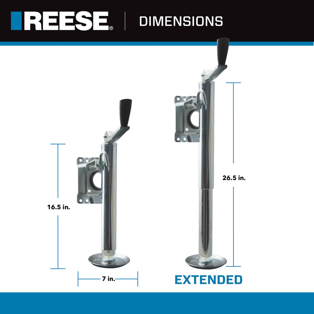 Round Trailer Jack Side Mount 1,000 lbs. Lift Capacity D29304