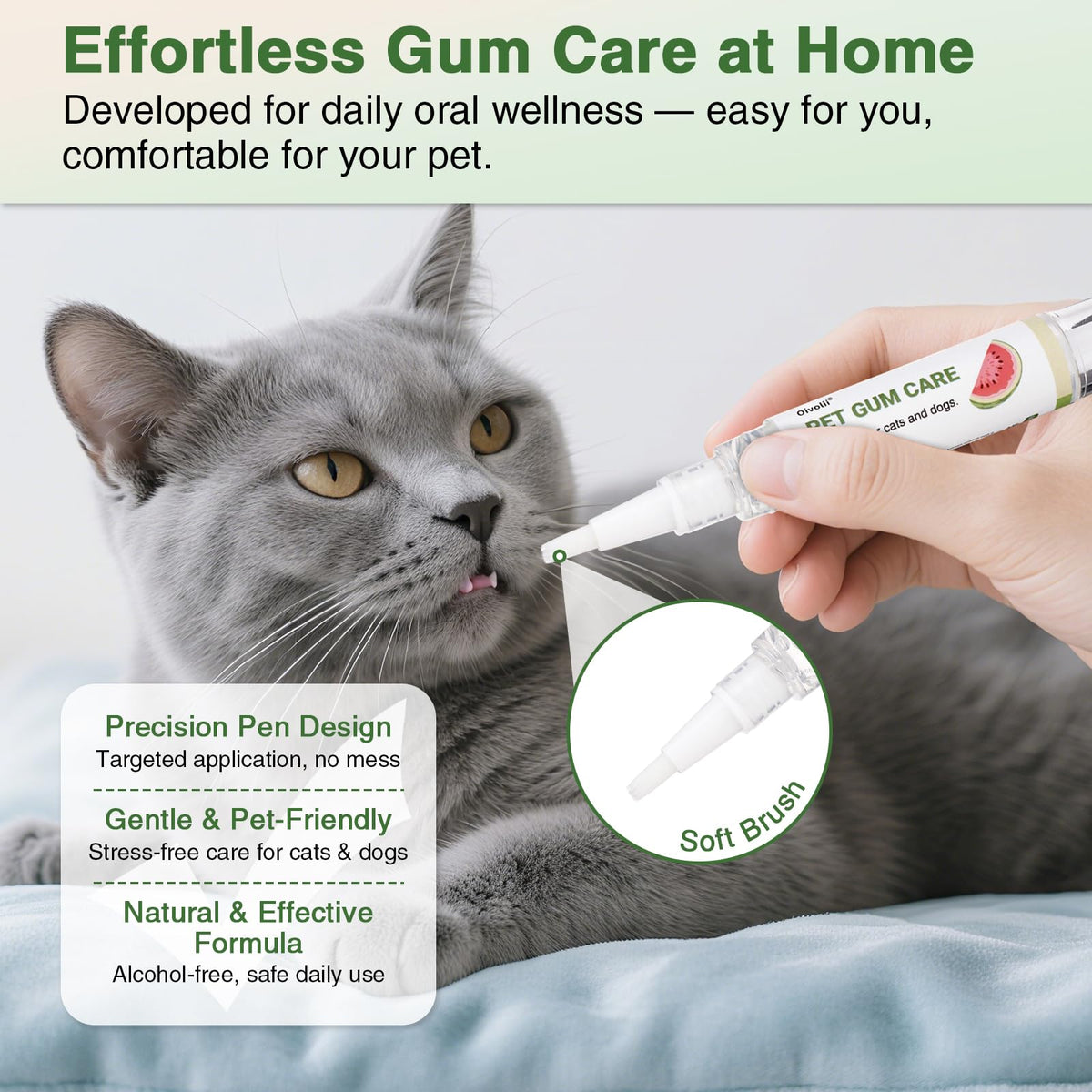 Cat Gum Care Pen with Soft Brush Tip U7009