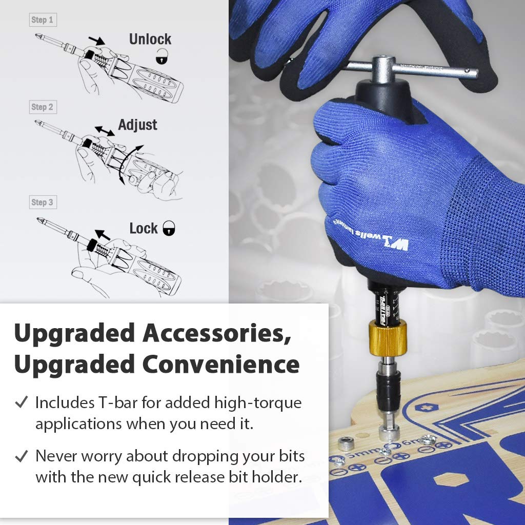 Precision Certified Torque Screwdriver 1-6 Nm with 1/4 Inch Hex Bit Holder B482163