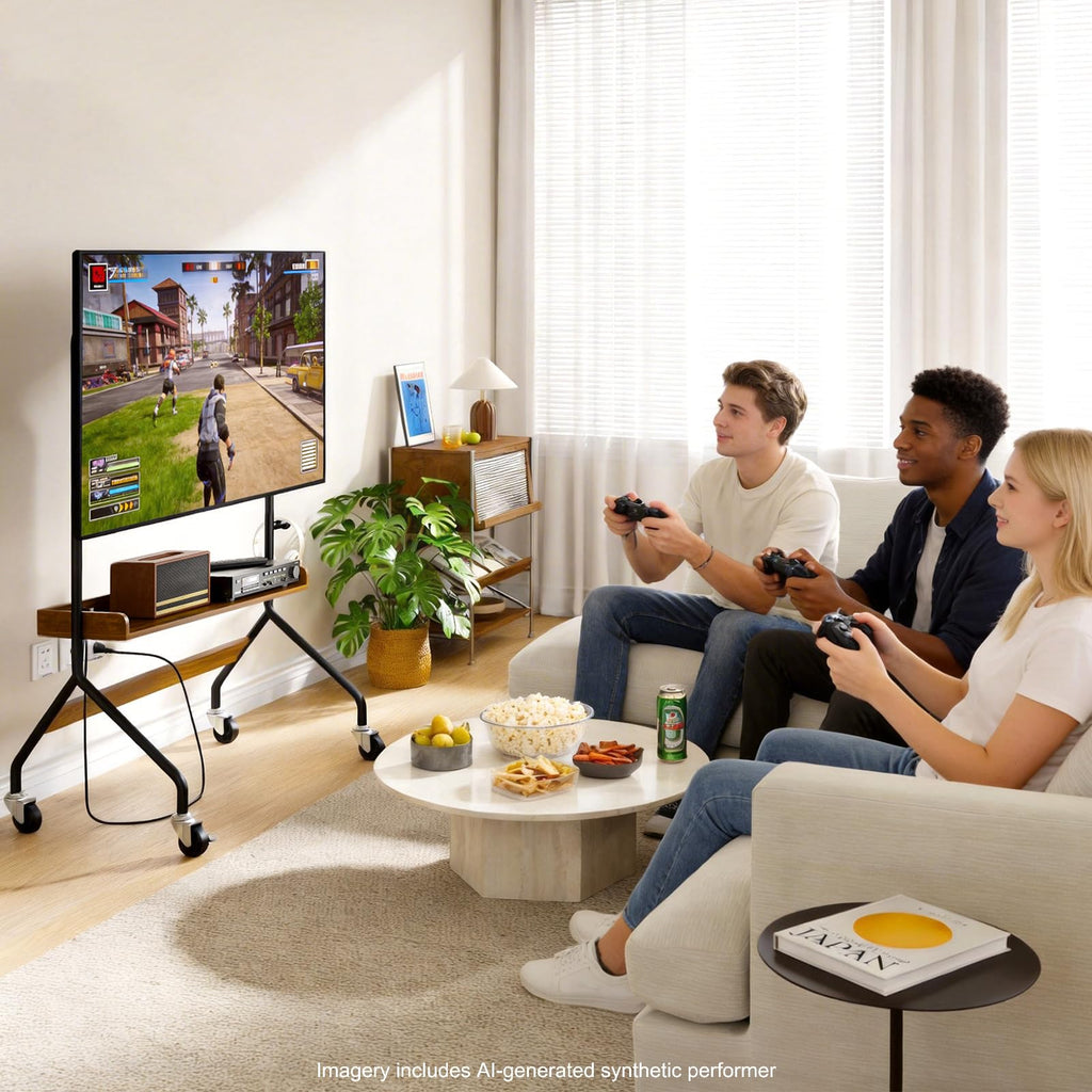 Rolling TV Stand with Power Outlet for 32-75 Inch TV Z982861
