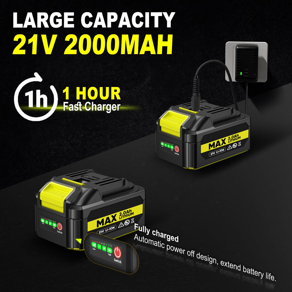 2" Cordless Brad Nailer, 2-in-1 21V Electric Brad Nailer with Battery T268