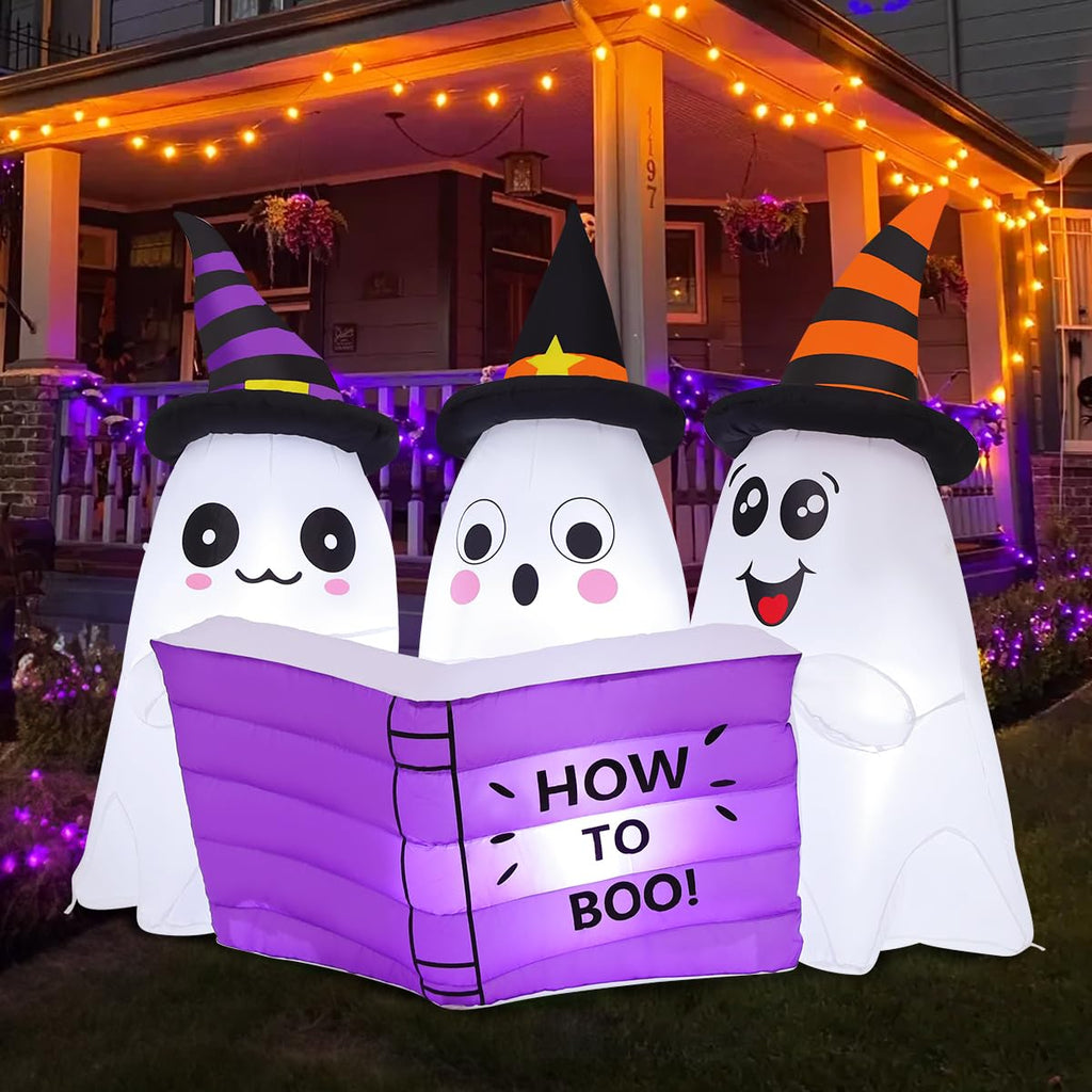 5.2FT Halloween Inflatables Ghost Outdoor Decoration with Built-in LEDs T86971
