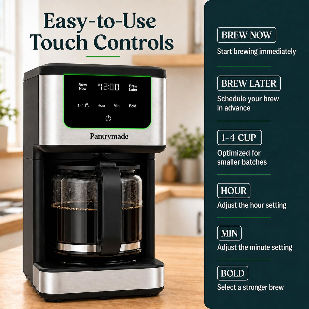 14-Cup Programmable Drip Coffee Maker with Glass Carafe, Black Q461