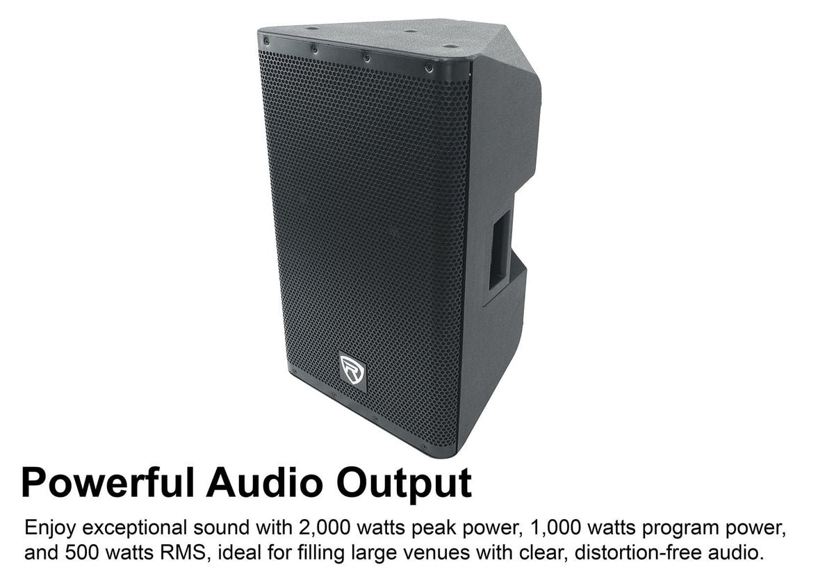 12" Powered DJ PA Speaker with Stand Q4411