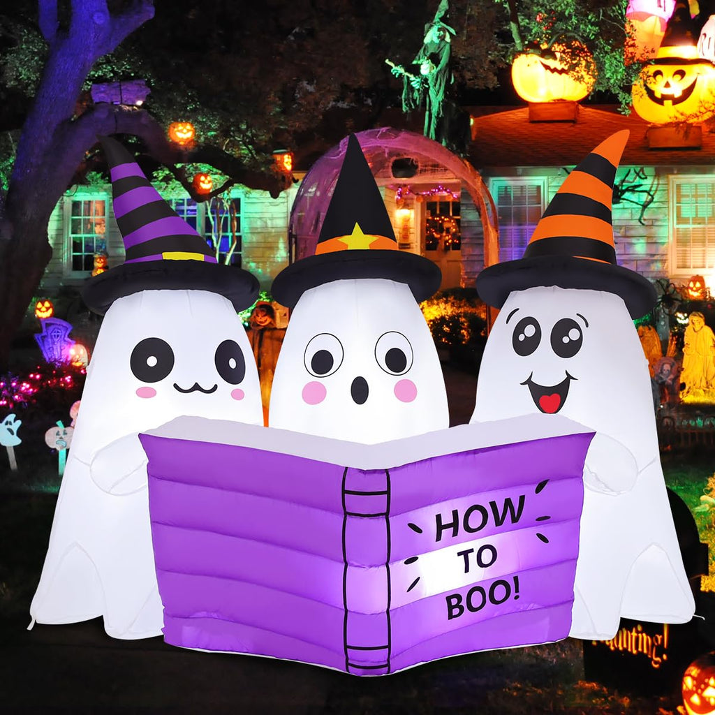 5.2FT Halloween Inflatables Ghost Outdoor Decoration with Built-in LEDs T86971