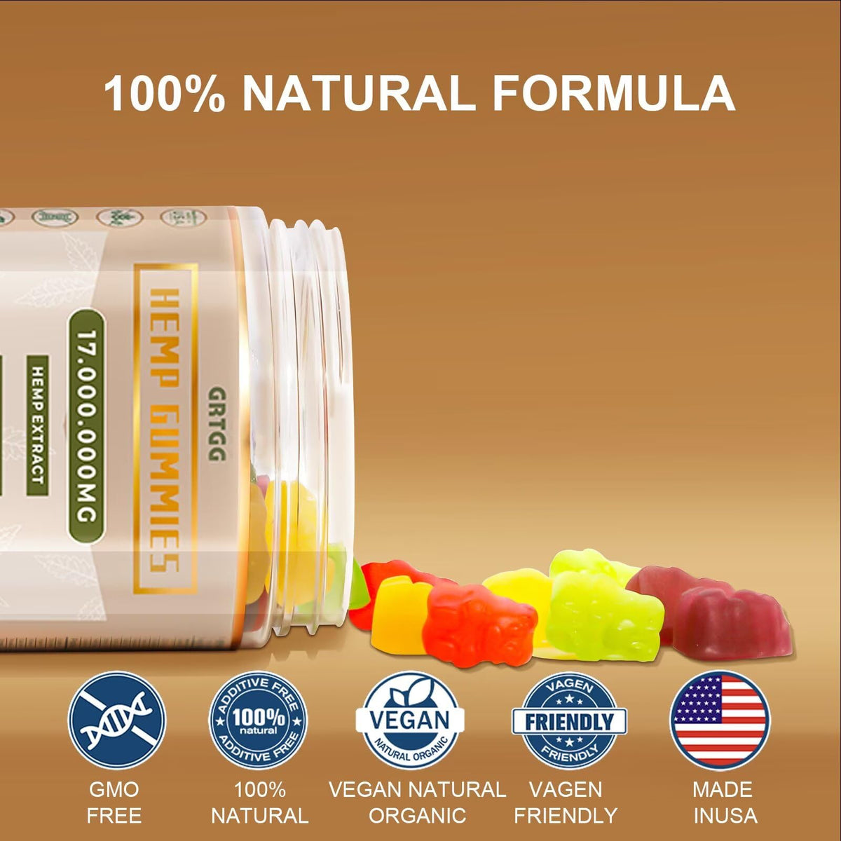 Assorted Fruit Flavors Hemp Gummies Q665