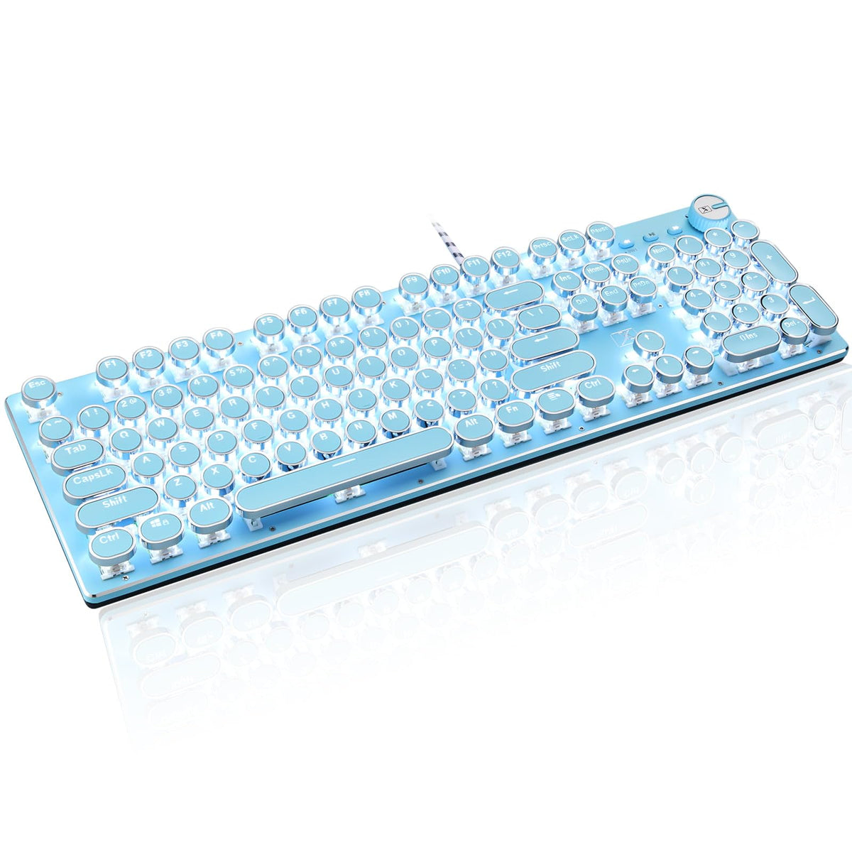 Typewriter Style Retro Mechanical Gaming Keyboard E718019