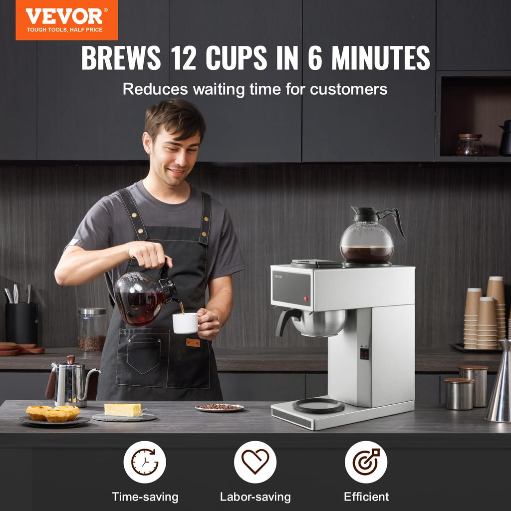 Commercial Drip Coffee Maker 12 Cups V6446