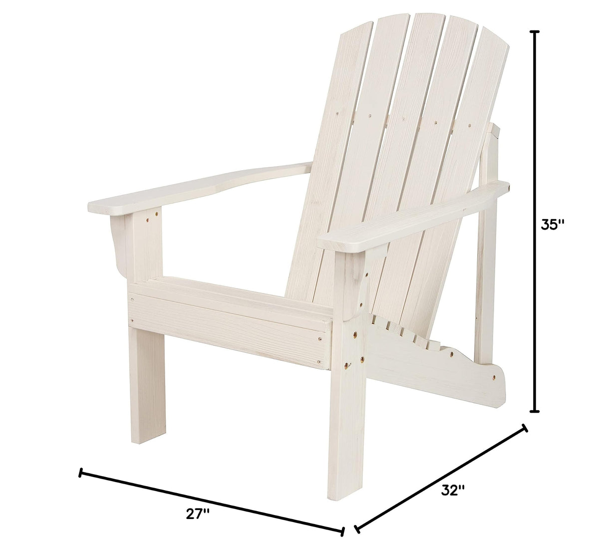 Eggshell White Wooden Adirondack Chair J793671
