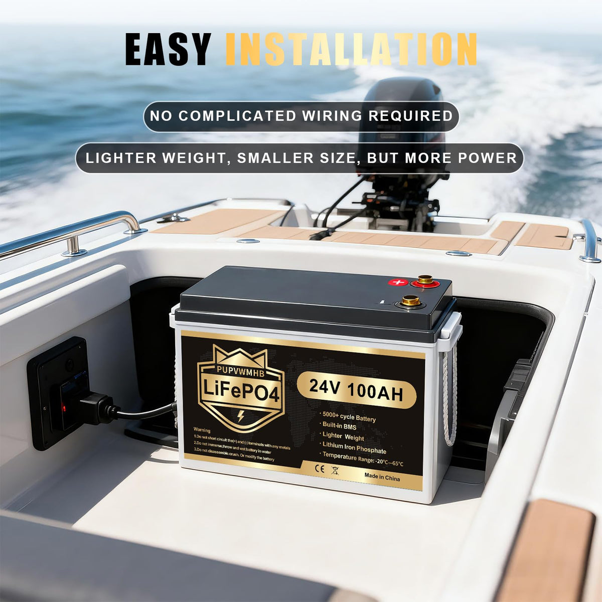 24V 100AH Lifepo4 Battery with 100A BMS Q265