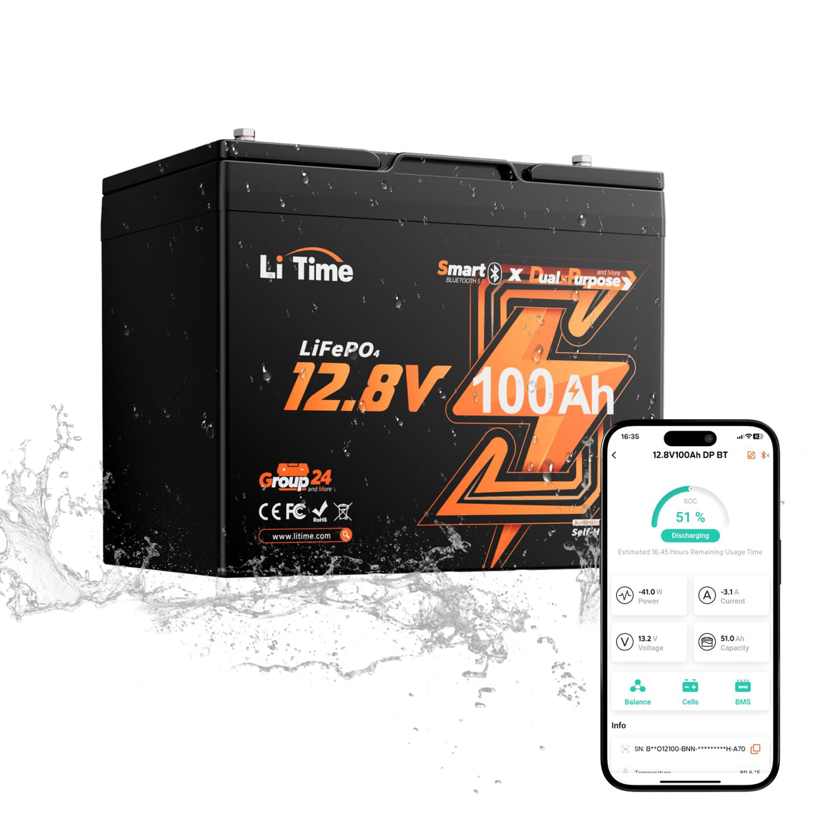12V 100Ah LiFePO4 Battery I570665