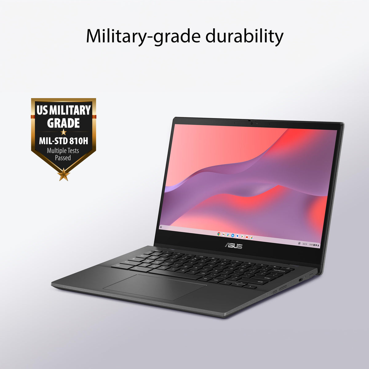 14" HD Anti-Glare Chromebook, MediaTek Kompanio 520, 4GB RAM, 64GB eMMC, Gray H188
