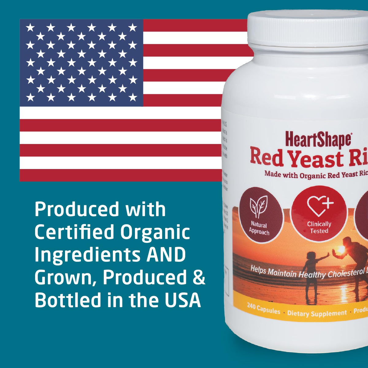 Red Yeast Rice Supplement 1,200 mg Organic Non-GMO 120 Capsules P5432