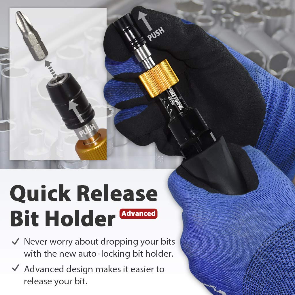 Precision Certified Torque Screwdriver 1-6 Nm with 1/4 Inch Hex Bit Holder B482163
