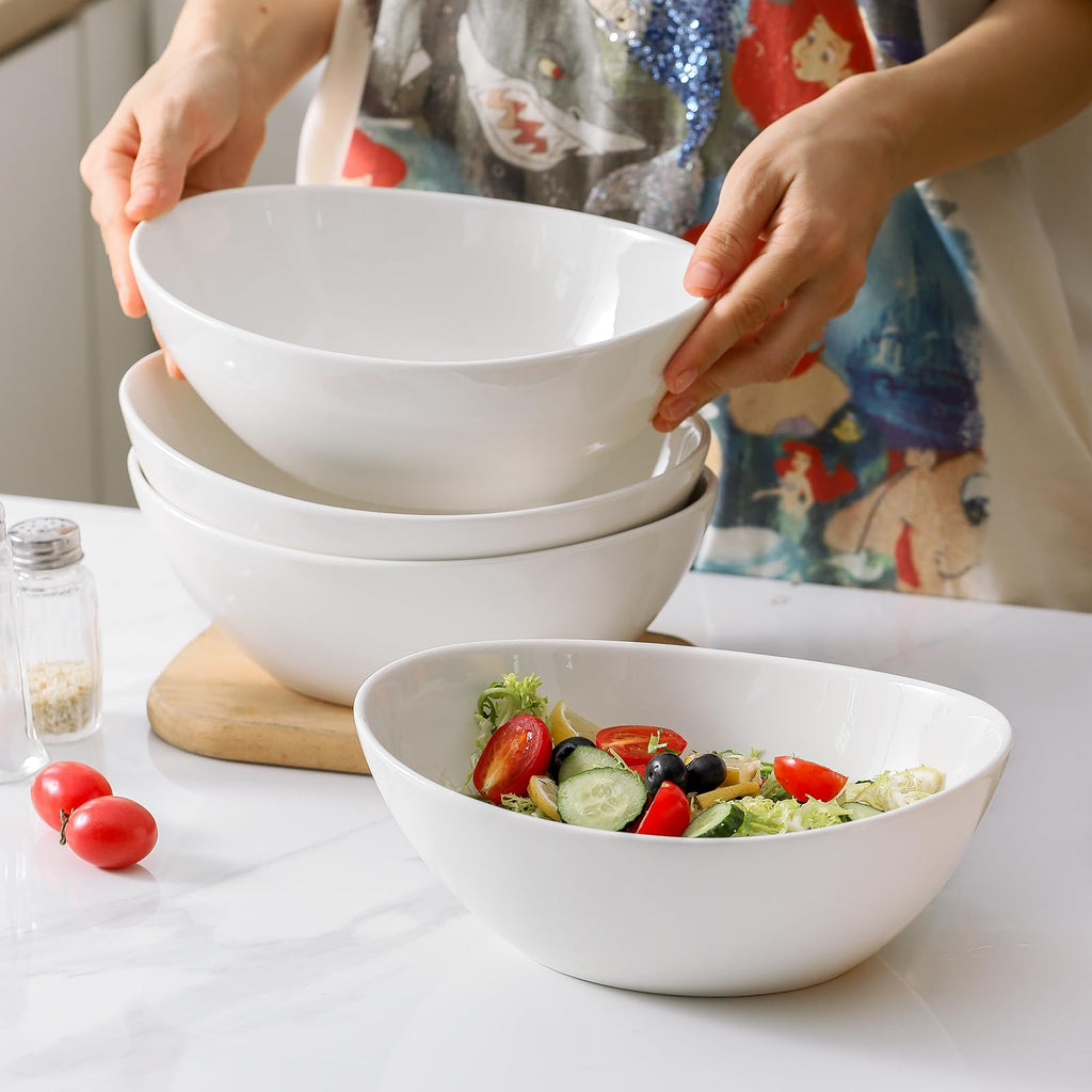 40 OZ Ceramic Salad Bowls Set of 4 G278