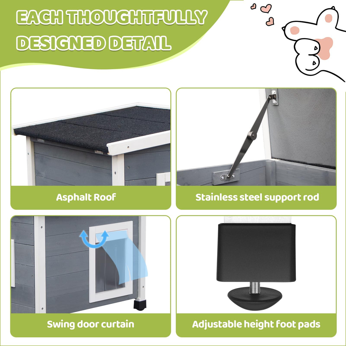 Wooden Pet House with Window C522