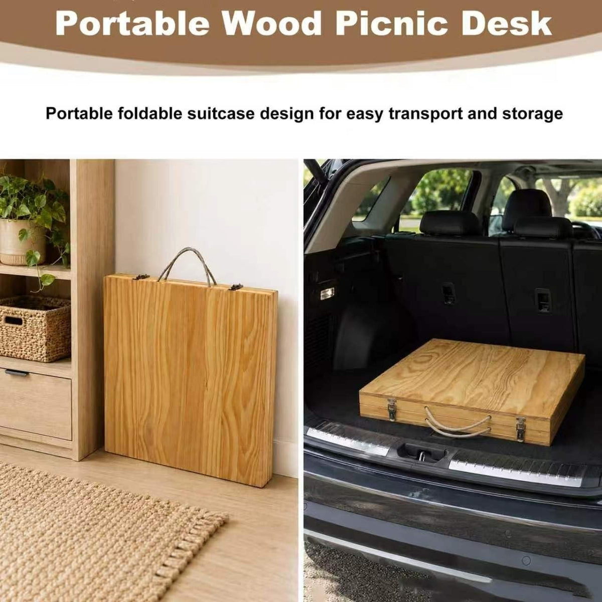 Wood Low Folding Picnic Table Z23417