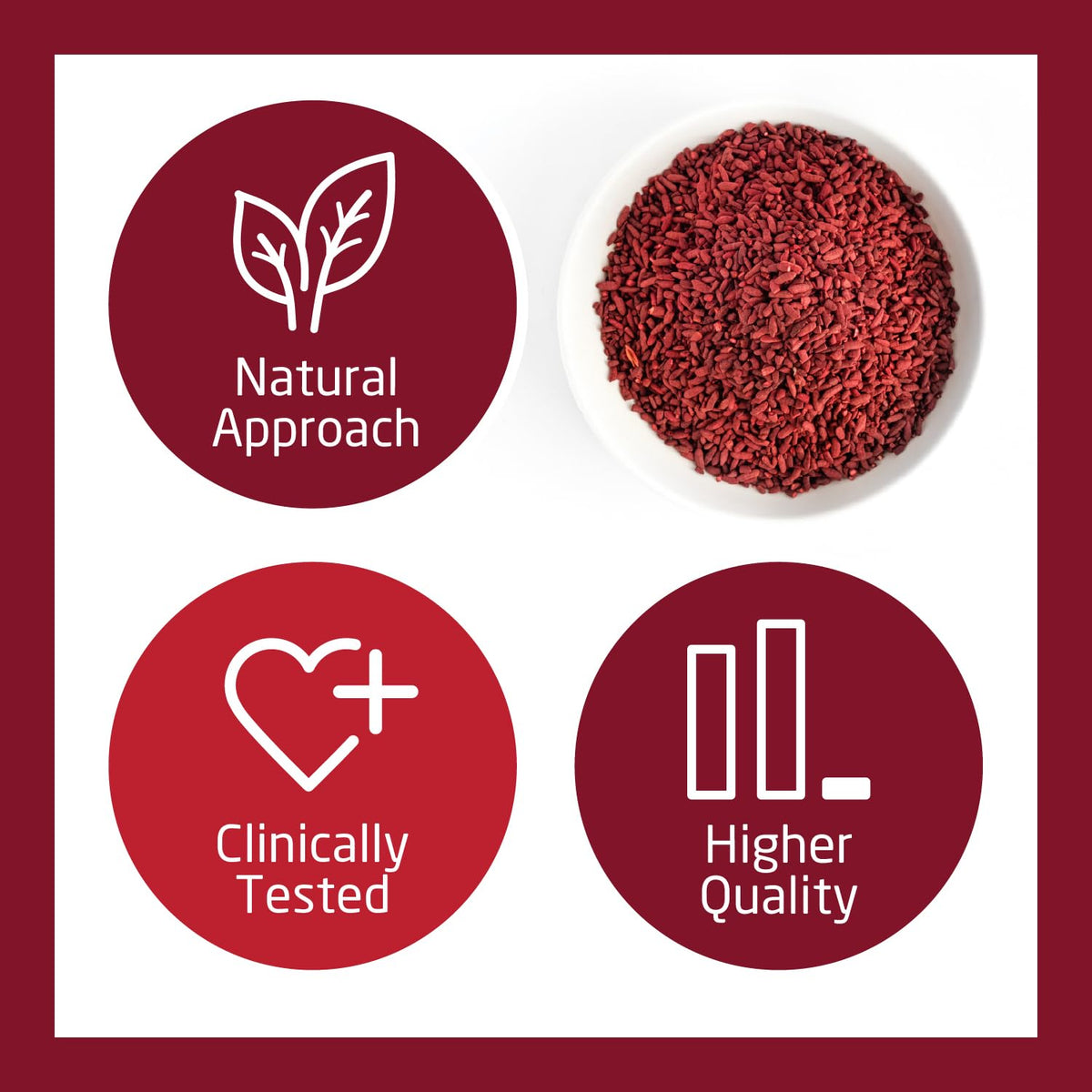 Red Yeast Rice Supplement 1,200 mg Organic Non-GMO 120 Capsules P5432