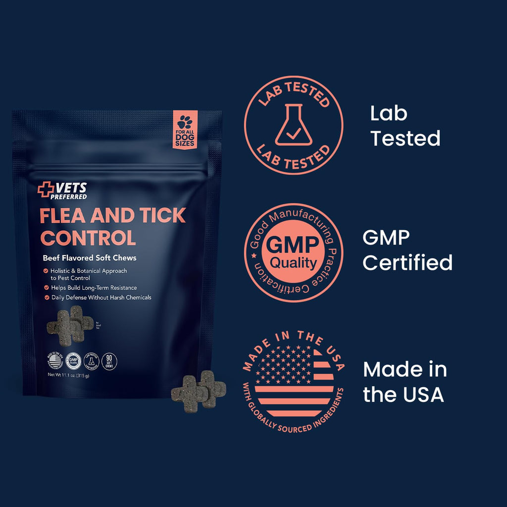 Chewable Flea and Tick Prevention for Dogs 90 Ct Z2587