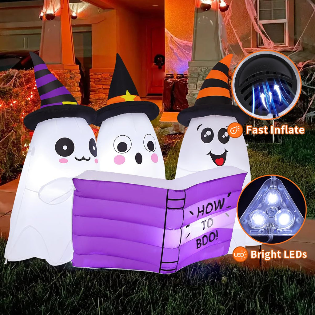 5.2FT Halloween Inflatables Ghost Outdoor Decoration with Built-in LEDs T86971