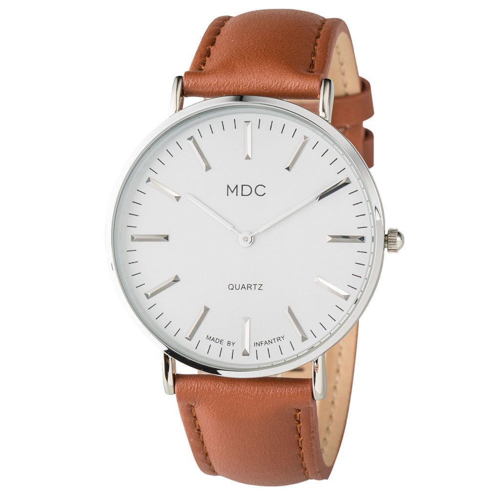 Minimalist Dress Watch Ultra Thin Leather Band W117279