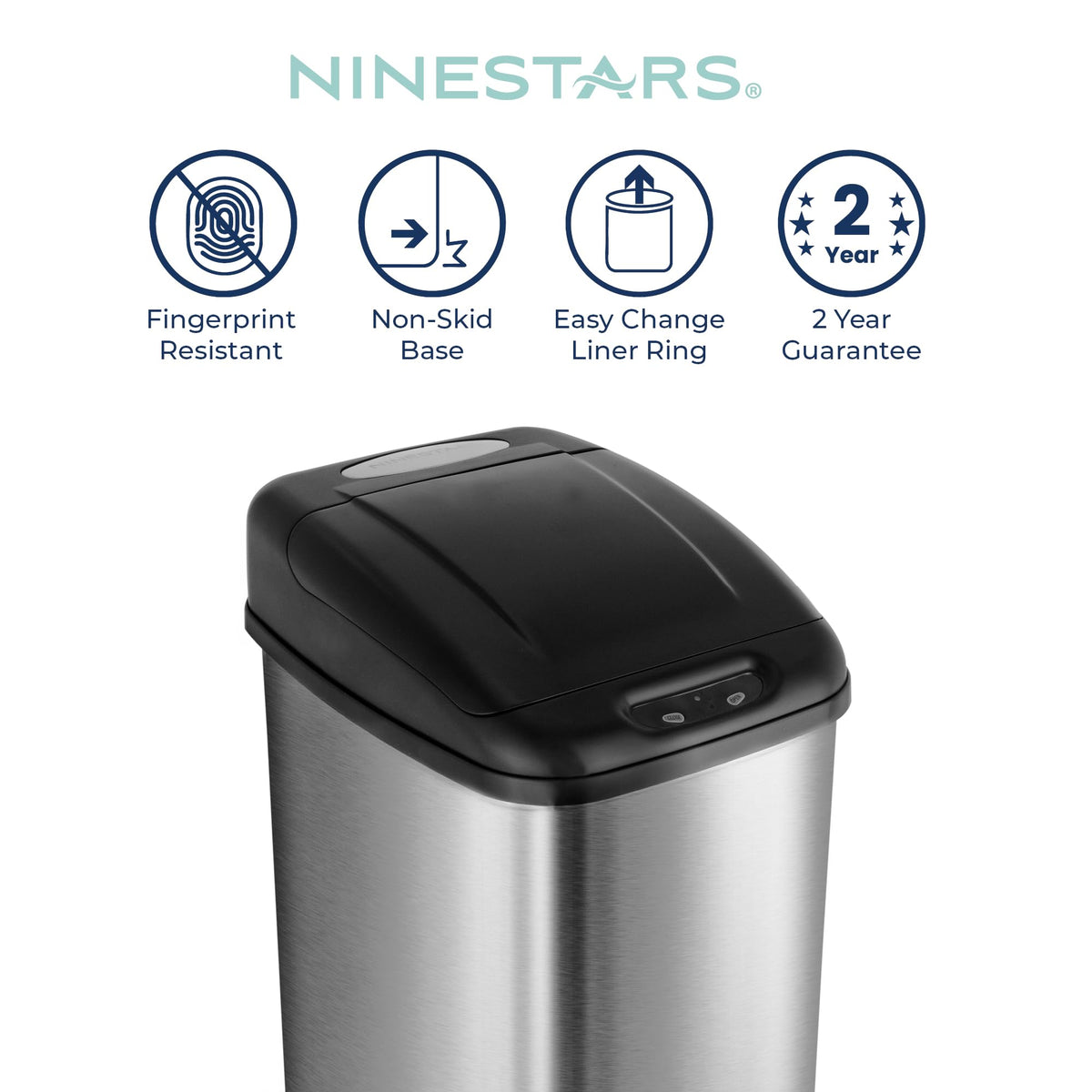 Automatic Motion Sensor Trash Can 13.2 Gal. Stainless Steel G7480