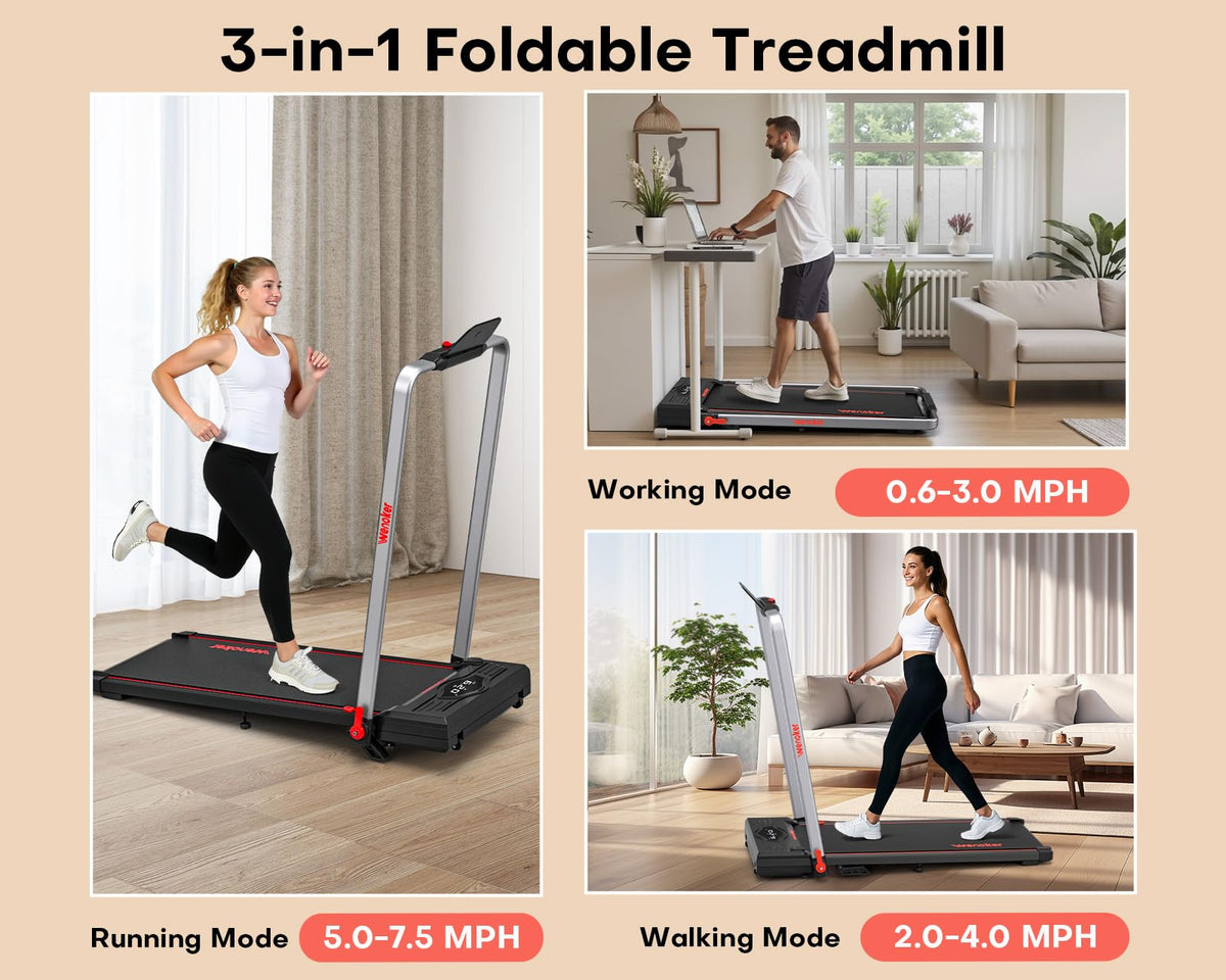 Walking Pad Treadmill with Safety Handle B4421