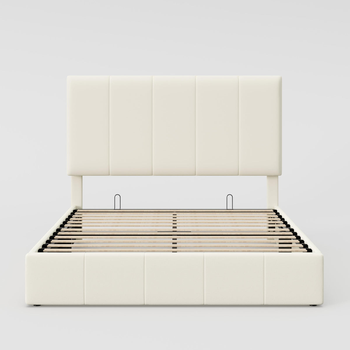 Queen Size Velvet Lift Up Storage Bed Frame I929