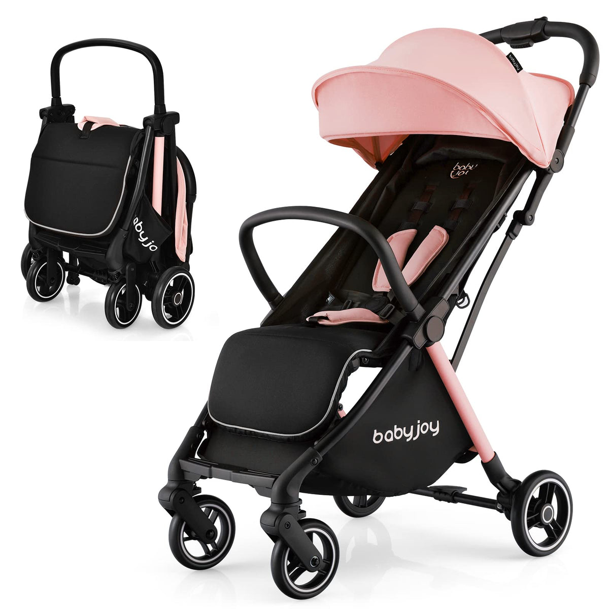 Lightweight Compact Baby Stroller with Canopy and Storage Basket F570
