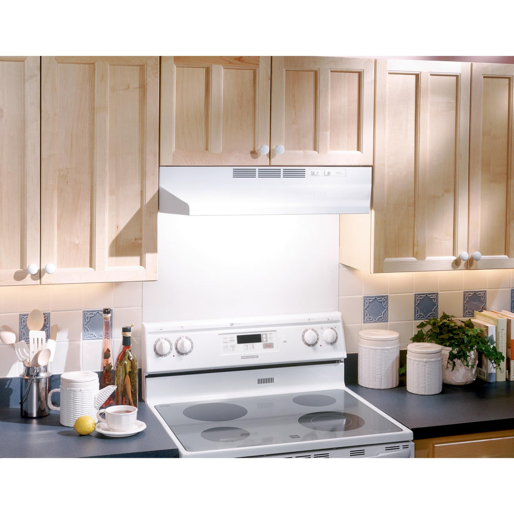 Ductless Range Hood with Lights, 30-Inch, White F30059