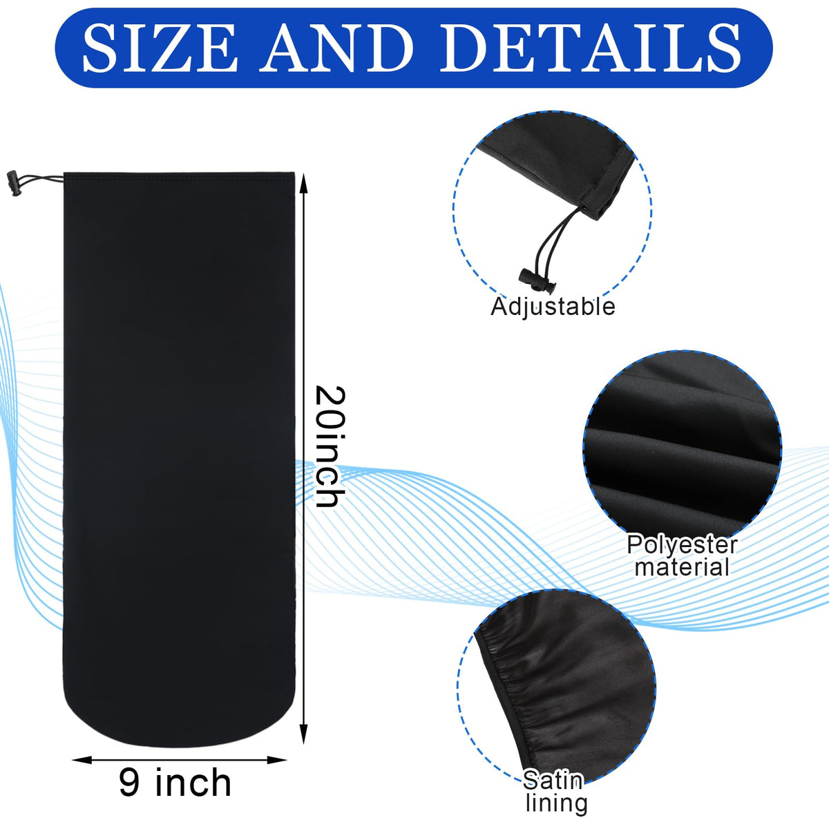 2 Pcs Dreadlock Sleep Cap V5946