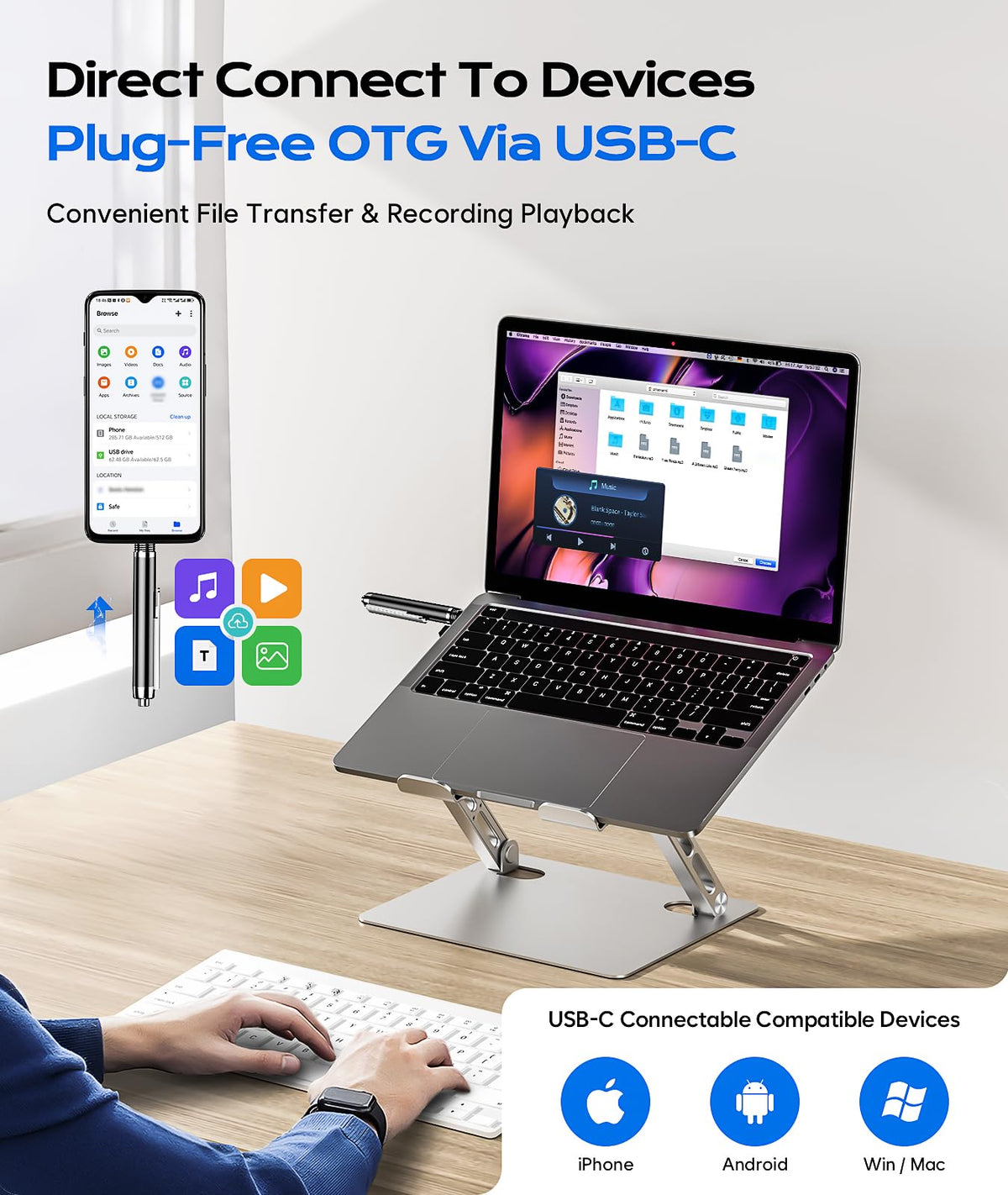 Voice Recorder with USB Type-C Playback O21688