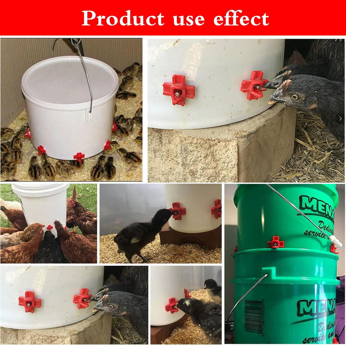 12 Pcs Leakproof Poultry Watering System T96478