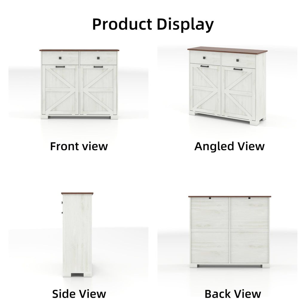 Double Tilt-Out Trash Cabinet for 2x10 Gallon Cans R293